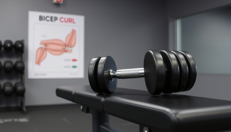 Curl de bíceps con mancuernas: técnica correcta